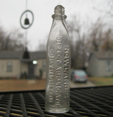 Vintage Nowland's Poison Clear Glass Direct Applicator Bottle | eBay