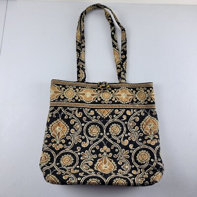 Vera Bradley Retired Pattern Caffé Latte Quilted Bag Handbag 