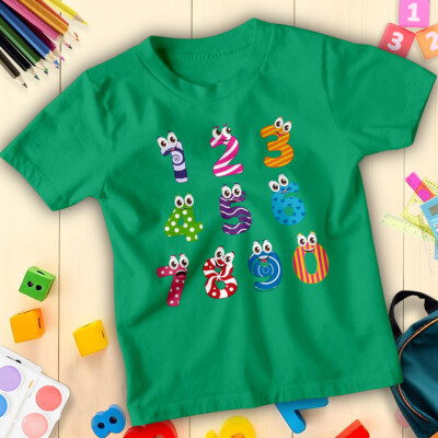 Kinder buntes lustiges Mathe-Tag nationales Rechnen Zahl Tag Ideen T-Shirt Tee #ND