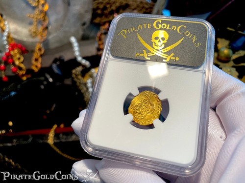 MEXICO ESCUDO 1714 “1715 FLEET SHIPWRECK" NGC 64 PIRATE GOLD COINS TREASURE COB - Picture 6 of 12
