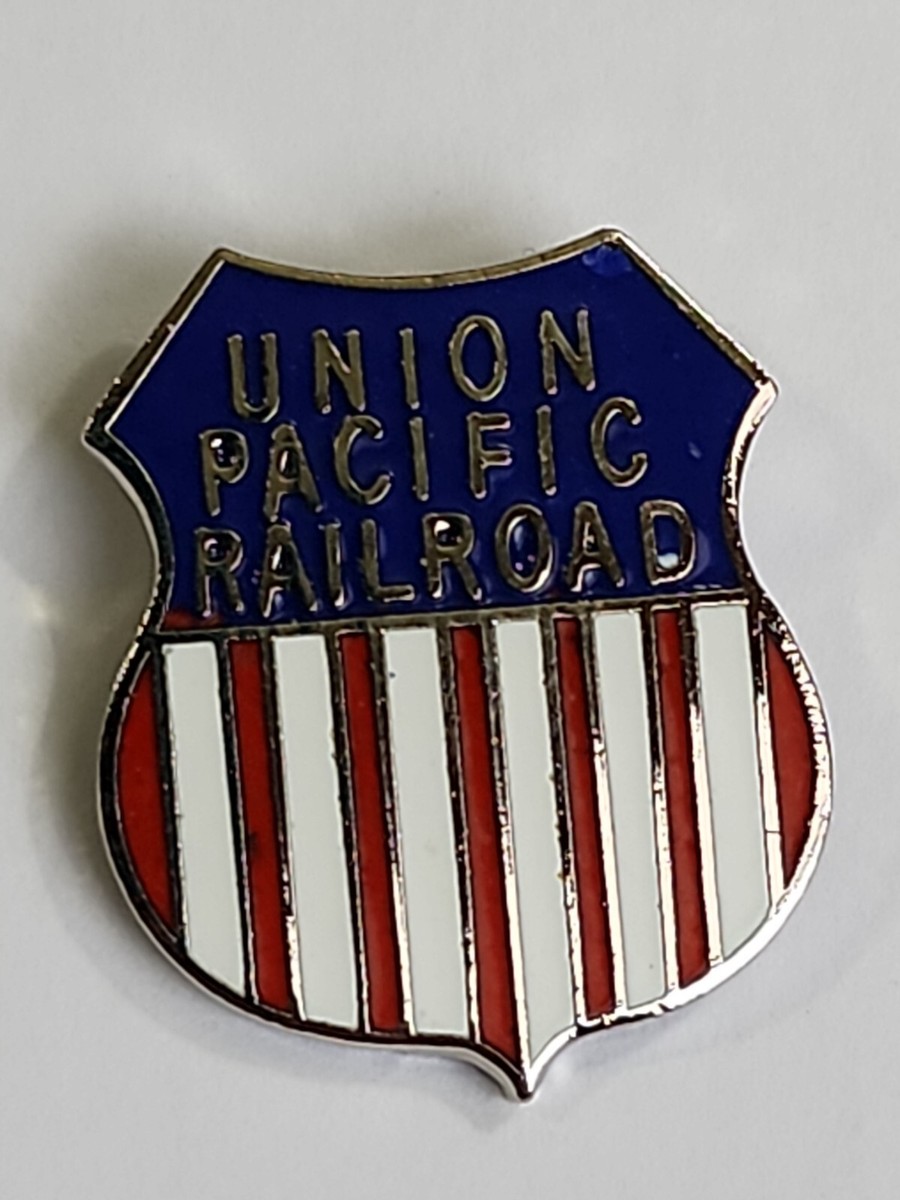 ピンバッジ　UNION PACIFIC RAILROADユニオンパシフィック鉄道 Union Pacific Railroad Logo Tie Tack Pin Red White & Blue