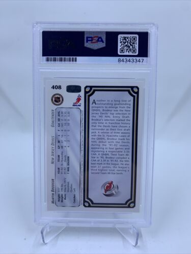 Martin Brodeur Signed 1992 Upper Deck RC IP Auto PSA/DNA New Jersey Devils - Picture 2 of 2