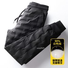 Men's Winter Duck Down Trousers Ultralight Puffer Pants Warm Sport Pants Outdoor