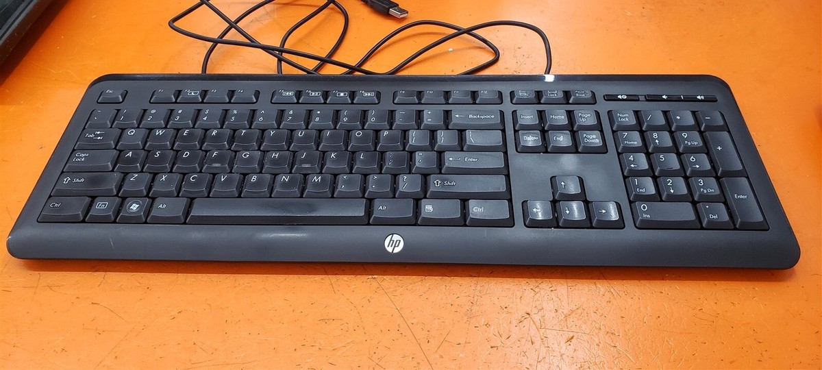 **READ INFO** HP KU-1060 643691-001 Wired USB Keyboard Black