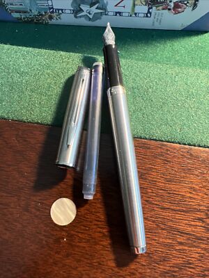 Waterman Hemisphere Fountain Pen in Metal Silver C.C. with M nib