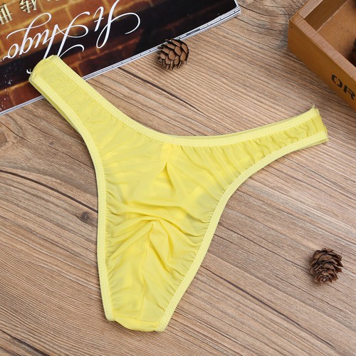 UK Men Bulge Pouch Briefs G-String Ruched Bikini Panties T-Back Thong Underpants - Picture 34 of 95