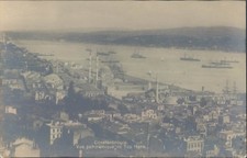 TURKEY Constantinople Top Hane panorama RPPC 1910s