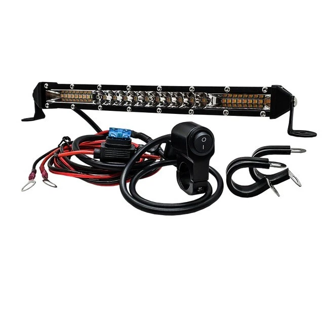 Dual Color LED head light bar kit Handlebar for KLX110 CRF110 amber white - Image 2 of 4