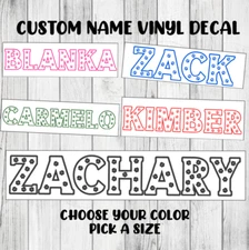 Paw Print Dog Lettering Pet Puppy Custom Name Decal Sticker Text Vinyl Dog House