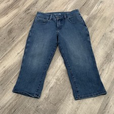Riders by Lee Jeans Indigo Stretch Denim Capri Mid Rise 6 M Blue Cropped Pants