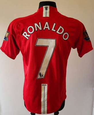 Manchester United 2007 - 2009 Home football Nike shirt #7 Ronaldo