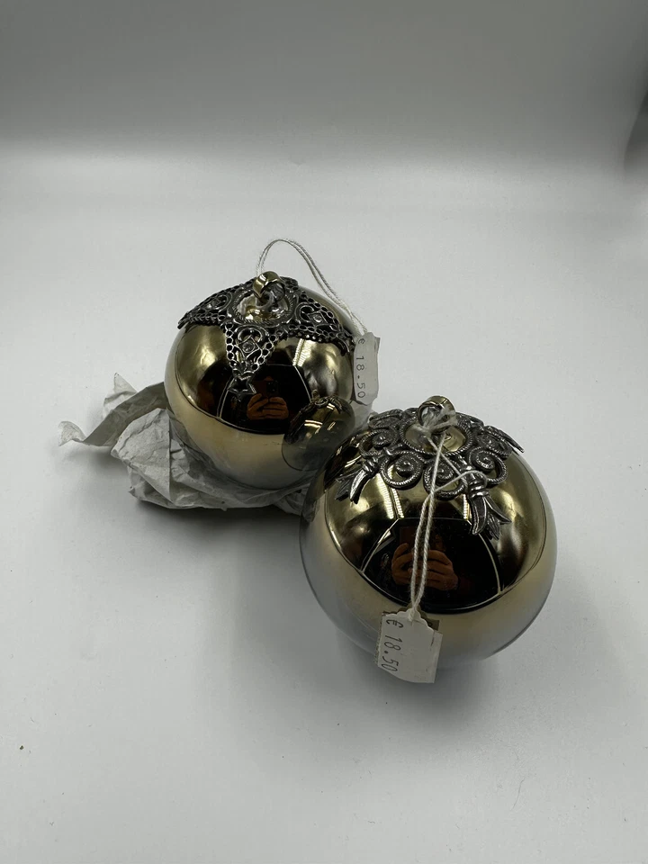 Christbaumkugeln Zinn (6) Augsburger Zinnknöpfle Handarbeit