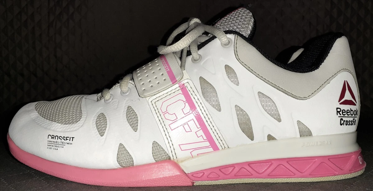 Giraf legemliggøre tone REEBOK CROSSFIT Women&#039;s Powerbax White Pink Training Lift Shoes Size  US 9 UK 6.5 | eBay