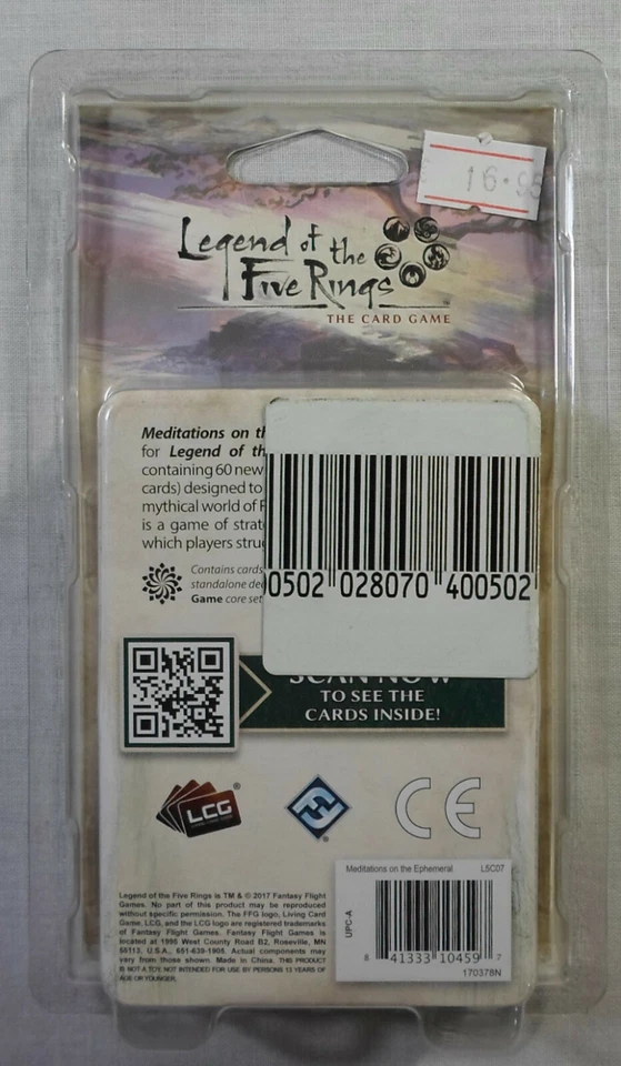 LEYENDA DE LOS CINCO ANILLOS L5R LCG MEDITACIONES SOBRE LA DINASTÍA EFÍMERA PACK MISP Foto 3 de 4