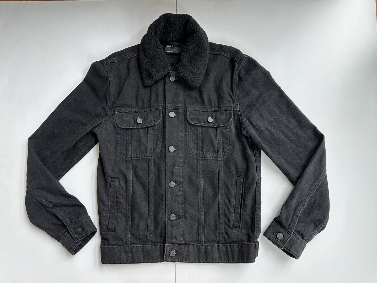 ASOS DESIGN Denim Jacket with Detachable Borg Collar 10182386