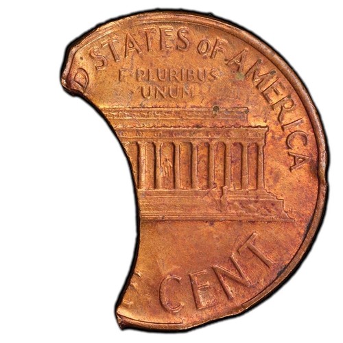 1964 D Lincoln Cent PCGS MS63RB 25% Double Curved Clip Mint Error Coin 1C - Picture 3 of 17