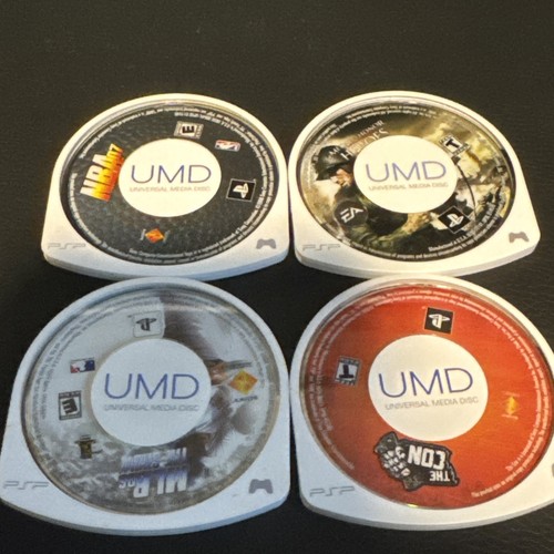 Lot Of 4 SONY PSP Games Only Tested. Medal Of Honor , NBA , The Con , MLB