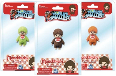 SEKIGUCHI Worlds Smallest MONCHHICHI Baby Monkey Doll Anime Mini 2.25" Figure Toy
