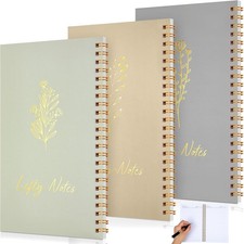 3 Pcs Left Handed Spiral Notebook, 8 X 5 Inch Wire Bound Notebooks for Lefties
