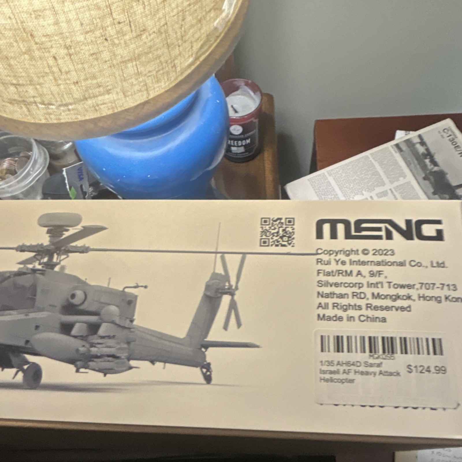 Meng 1/35 AH-64D Saraf Israeli Air Force Heavy Attack Helico