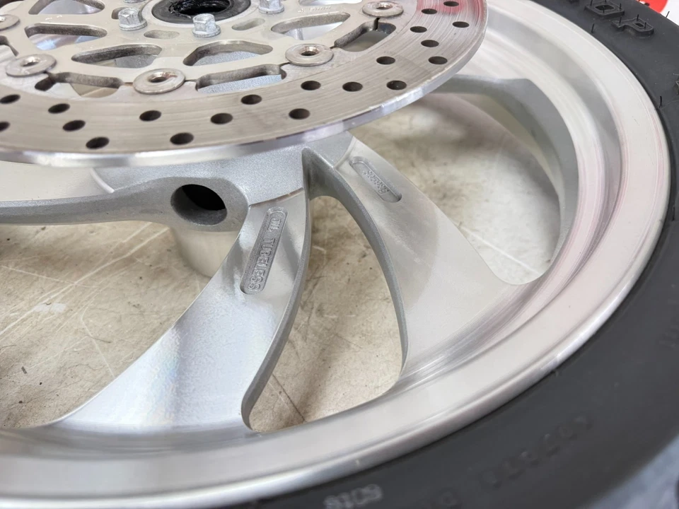 2007 Victory Kingpin Front Wheel Rim Tire 18x3.00 + Brake Rotor 5k Miles NICE!!! - Image 4 of 4