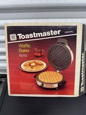 Vintage Toastmaster Waffle Iron Maker Model W252 EUC With Box Chrome - Tested