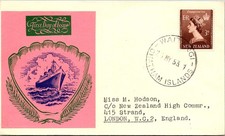 GOLDPATH: New Zealand cover 1953 to England first day cachet CV916_P19