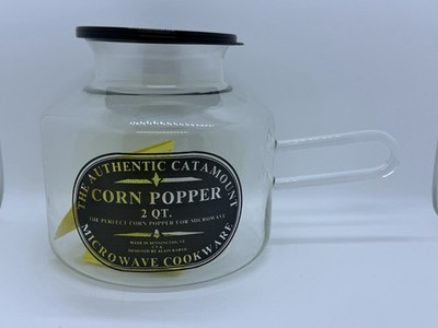New Microwave Popcorn Popper  Catamount Glass Corn Popper 2 Quart C4