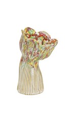 Tulpen Vase aus Steingut, Dekorative Blumenvase, Buntes Design, Wohn- und Tischd