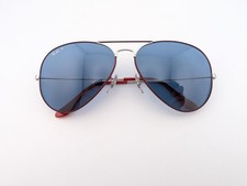 Ray-Ban Sunglasses, Polarized Lenses, RB 3025 Aviator Large Metal Red, 62-14-140