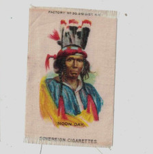 c1910 Sovereign Cigarettes American Indian Chiefs Silk Noon Day No Reserve