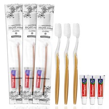 100 Pack Disposable Toothbrushes with Toothpaste Bulk Individually Wrapped, T...
