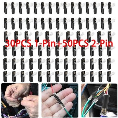 80 PCS Plug-In Quick Wire Connectors, Reusable Clamp Terminal Blocks for Cables