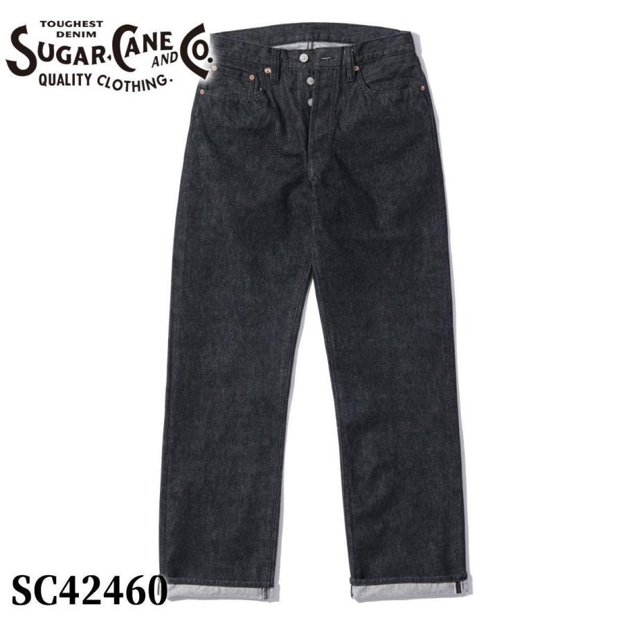パンツ Sugar Cane SC42460H BLACK DENIM W32L31 Sugar Cane SC42460 1947 Model 14.25oz Black Denim Regular Straight