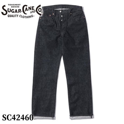 Sugar Cane SC42460 1947 Model 14.25oz Black Denim Regular Straight
