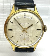 KIENZLE UHR Vintage 70s 60S Herrenuhr kleine Sekunde Gold vergoldet Handaufzug