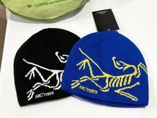 Arc'teryx Bird Head Toque Beanies Set of 2 Blue & Black - Merino Wool Unisex NWT