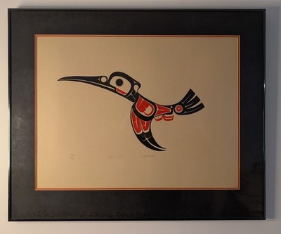 Art Thompson Sea-Sini Signed Silkscreen Print 193/300 Nuu-chah-nulth Framed