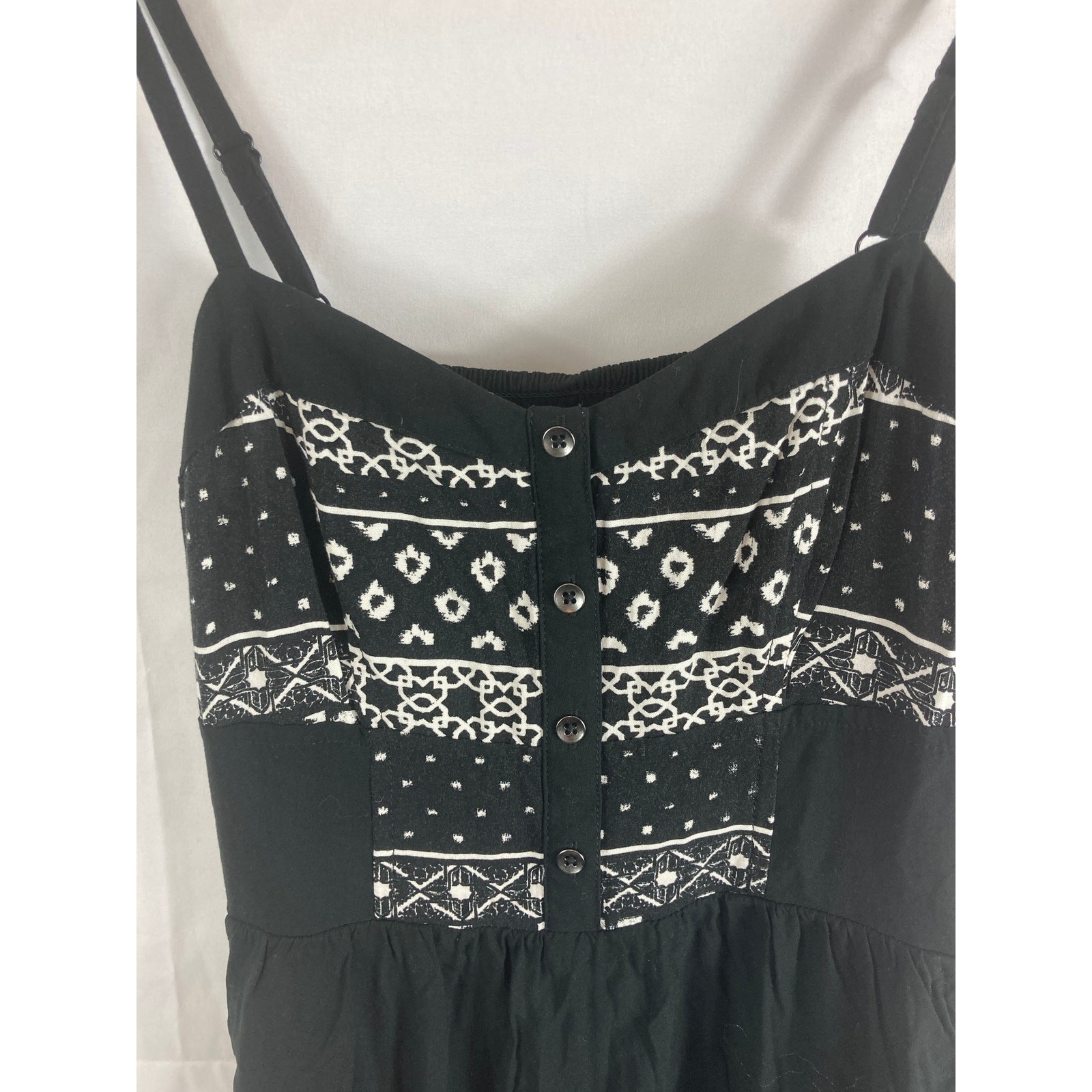 Express patterned button top strapless mini dress… - image 2
