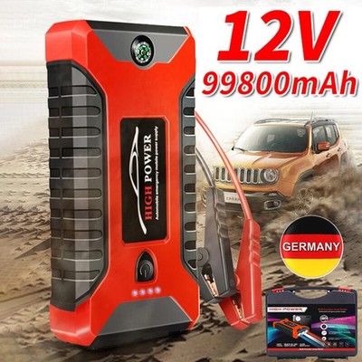 99800 MAH AUTO KFZ STARTHILFE JUMP STARTER LADEGERÄT BOOSTER 12V PKW POWER BANK
