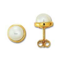 Ohrstecker SüßWasser-Zuchtperle 333/- Gelbgold