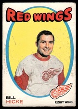 1971-72 O-Pee-Chee VTG OPC Hockey Bill Hicke Detroit Red Wings #142