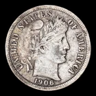 1906 USA. Barber Dime. San Francisco Mint. Silver. KM-113.