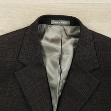 Oscar De La Renta Blazer Men's 44R Wool Three Button Ventless Soft Tweed Vintage