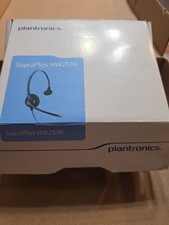 Plantronics SupraPlus HW251N Black Headband Headset- Open BOX BG-SD 