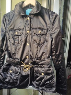 Women Escada Jacket Black Polyester 36