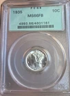 1935p ms66 FB Mercury Dime