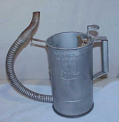 Vintage Brookins Balcrank 1 Qt Oil Can w/Thumb Trigger & Flex Hose Possible NOS