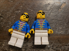 LEGO Pirate Minifigure Blue Jacket Gray Legs Brown Hat 6273 6234 6268 Lot of 4