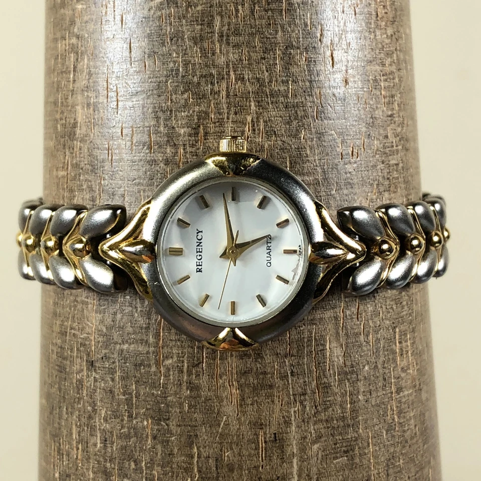 Reloj Regency Mujer 7230 Moda Dos Tonos Cuarzo Analógico 22mm 6 1/2" Foto 2 de 4